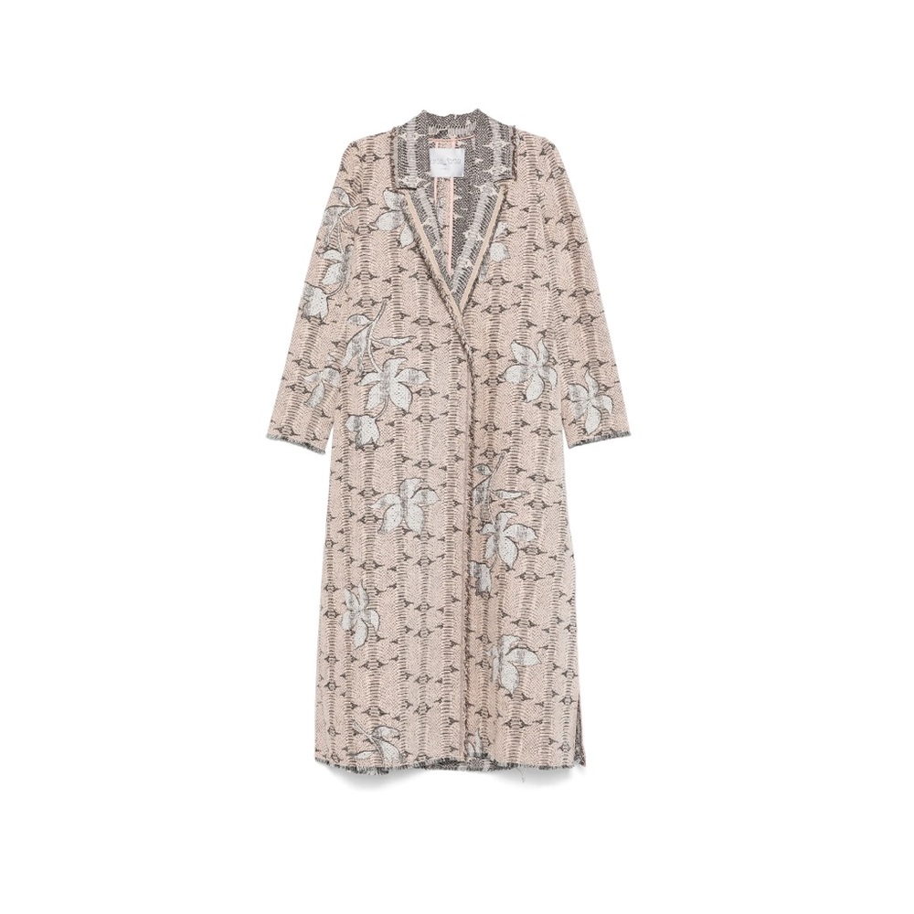 Elegant Forte Forte Jacquard Floral Trench Coat
